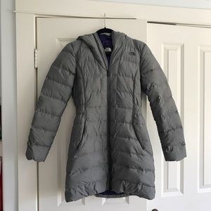 Women's long winter down jacket